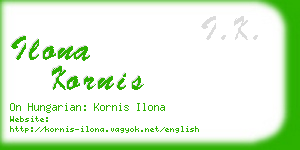 ilona kornis business card